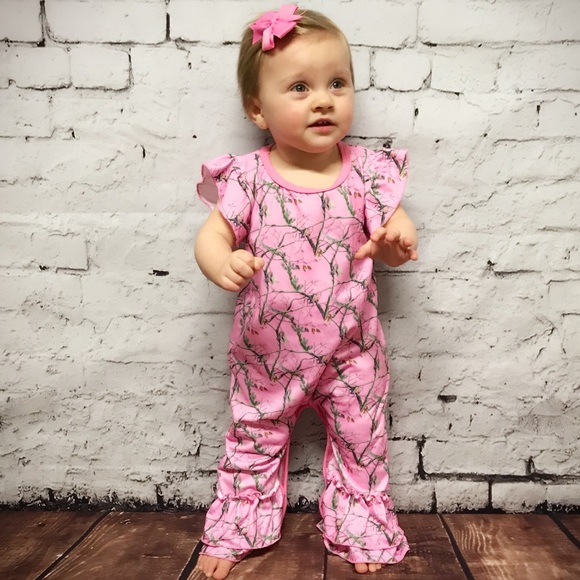 Pink Camo Baby Girl Romper - Picture 6 of 8
